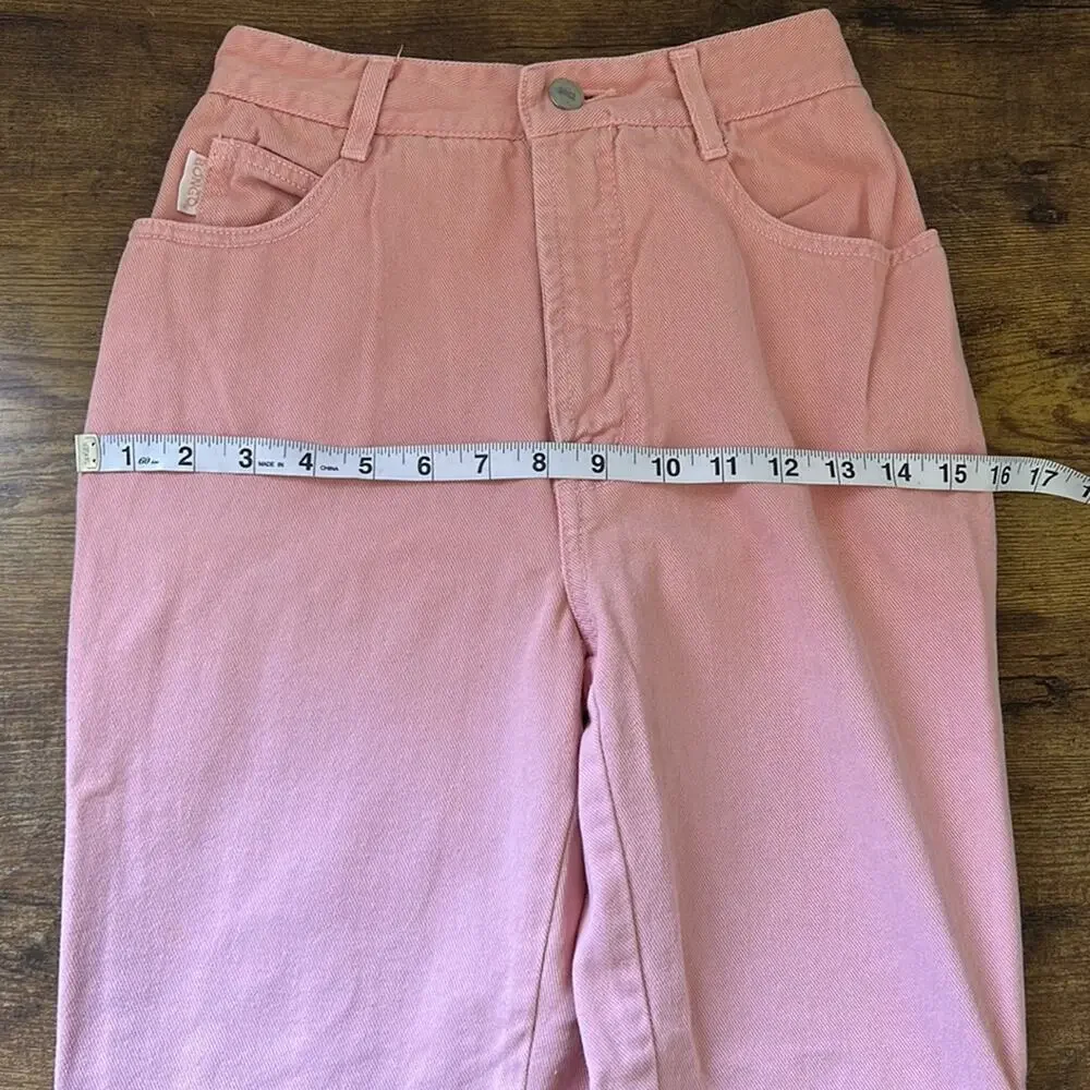 Vintage 90’s BONGO Light Pink High Waisted Cotton Mom-Jeans - Picture 5 of 12